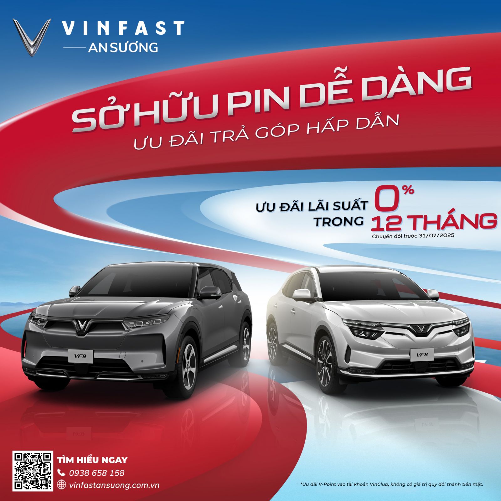 Trả góp 0% lãi suất khi khách hàng đổi sang sử dụng pin trọn đời