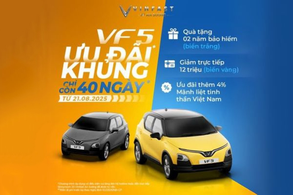 🚗 SỞ HỮU VF 5 DỄ DÀNG CÙNG ƯU ĐÃI KHỦNG
